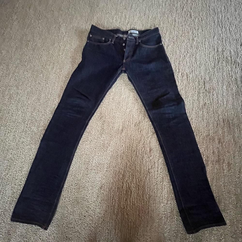 Dark Blue Gustin Skinny Jeans Mens